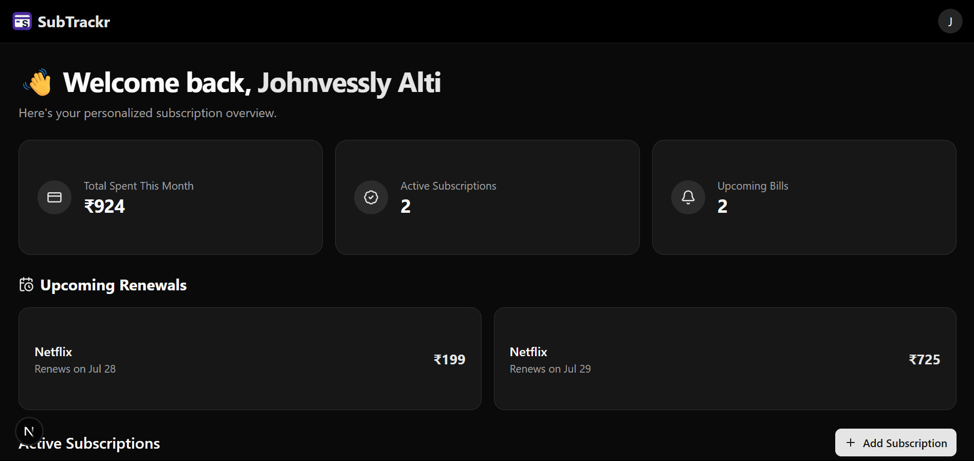 Dashboard Preview